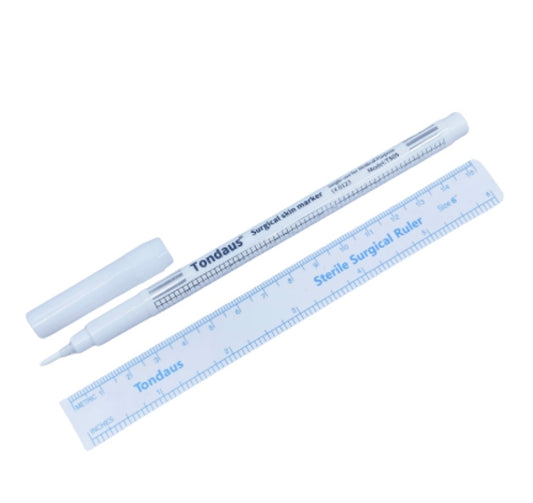 Microblading White Marker Pen with Ruler (2 PCS)